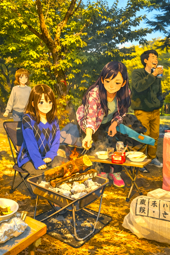 野川公園BBQ広場は焚火OK