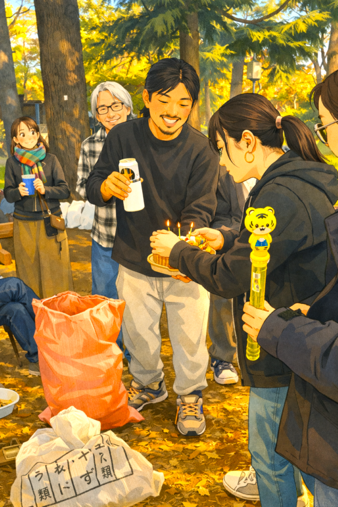 サプライズケーキ準備中？