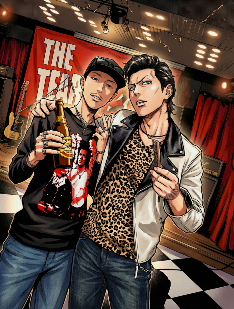 THE TELEGRAMSのギターボーカルRONさんと撮って頂きました