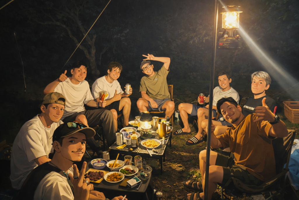 静波海岸の波音をBGMにBBQ