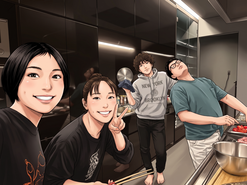 グランピング施設のキッチン