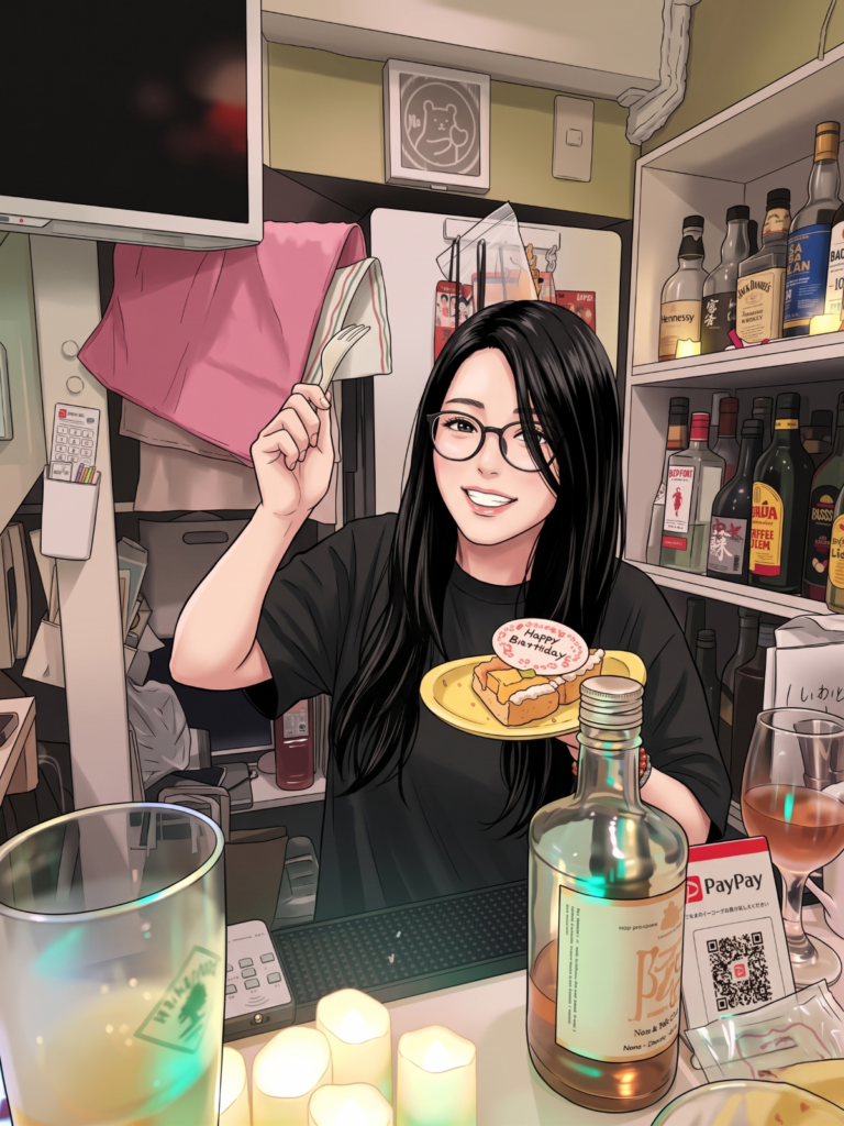 4次会は吉祥寺ハモニカ横丁 立ち飲み Kichijoji Bar Midoriya 1周年お祝い🎂