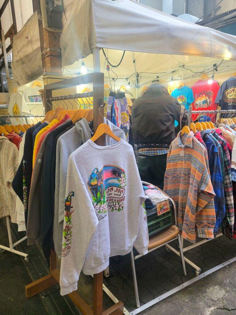 2025.12/6(土)-12/12 (金) sup rising pop up shop in 吉祥寺ハモニカ横丁の様子